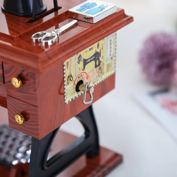 Cute Mini Sewing Machine Music Box