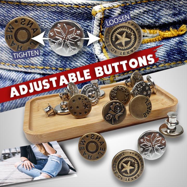 Adjustable No-Sew Jeans Button
