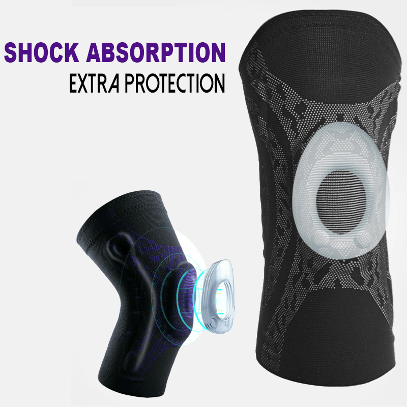 Shock Absorption Elastic Knitting Knee Pad