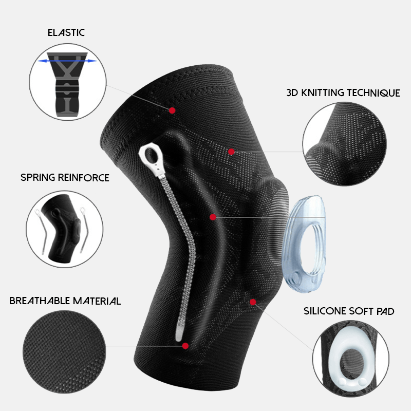 Shock Absorption Elastic Knitting Knee Pad