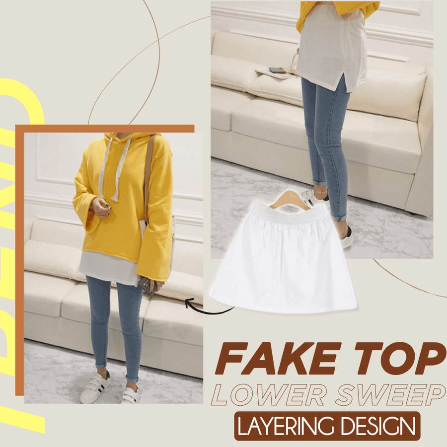 Adjustable Layering Fake Top Lower Sweep