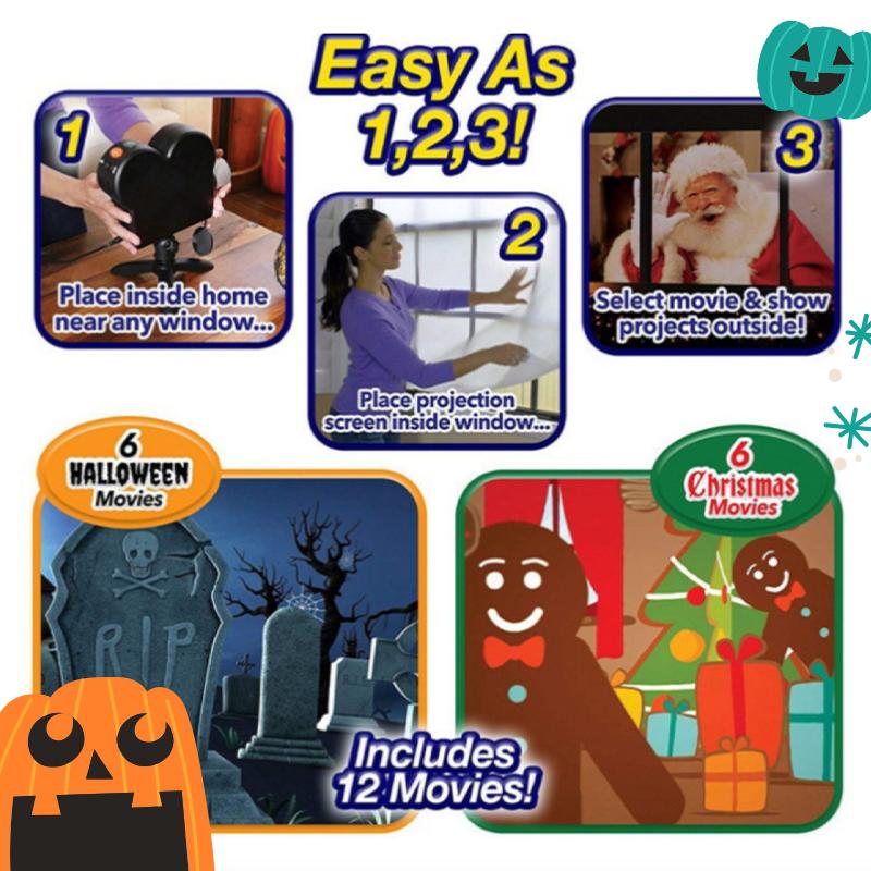 Window Halloween Funny Projector
