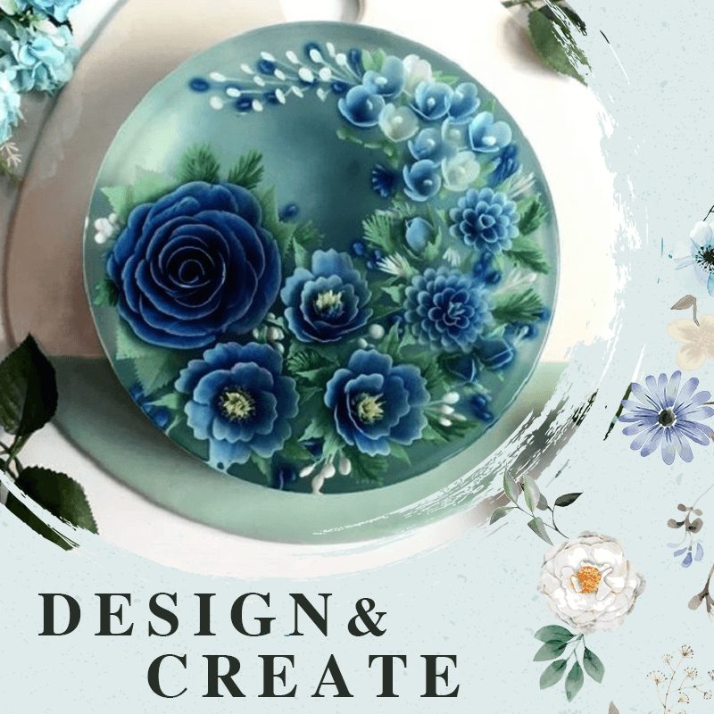 3D Gelatin Flower Cake Art Set
