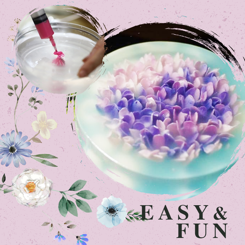 3D Gelatin Flower Cake Art Set