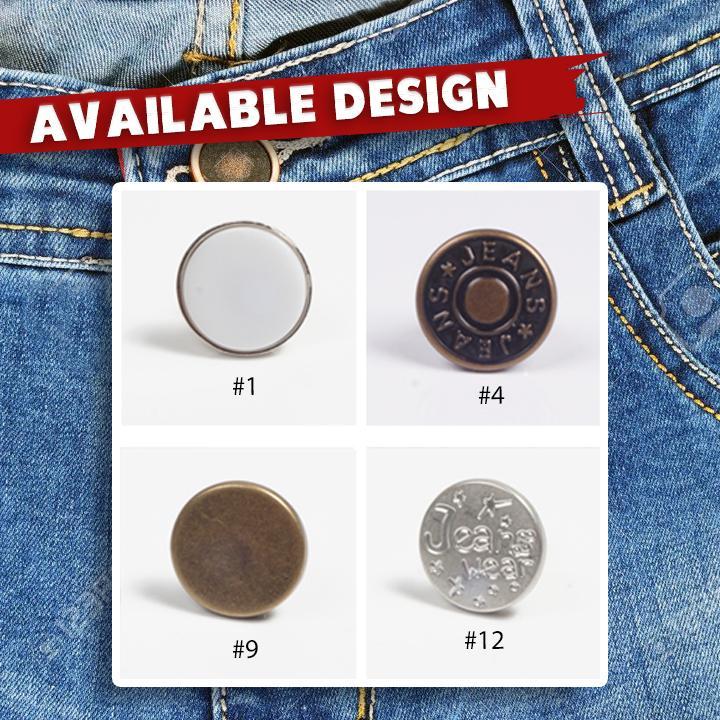 Adjustable No-Sew Jeans Button