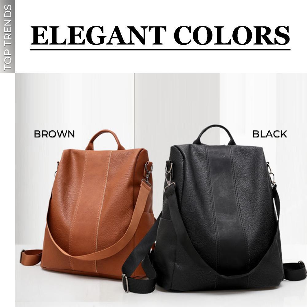 Women Safety Waterproof Leather Shoulder Bag