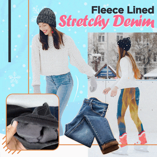 Fleece Lined Stretchy Denim