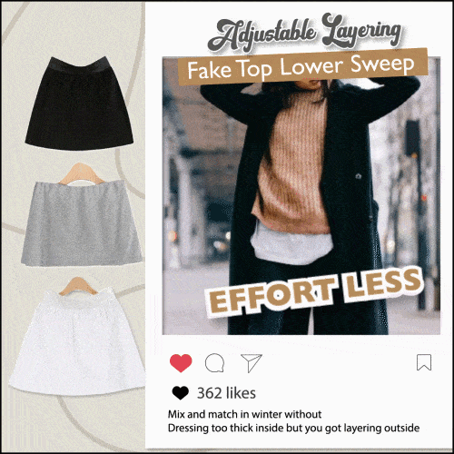 Adjustable Layering Fake Top Lower Sweep