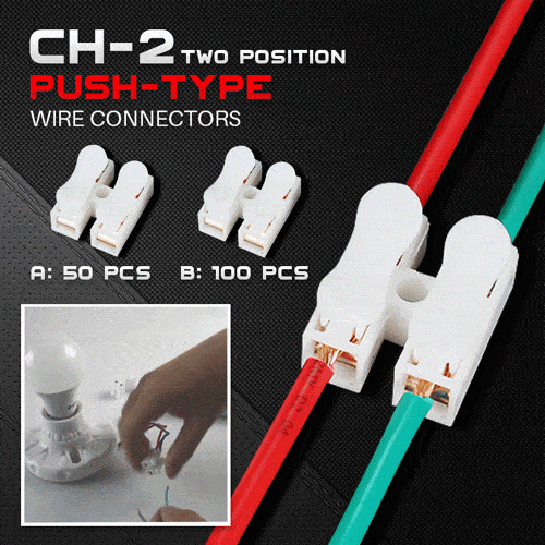 CH-2 Two-Position Push-Type Wire Connectors