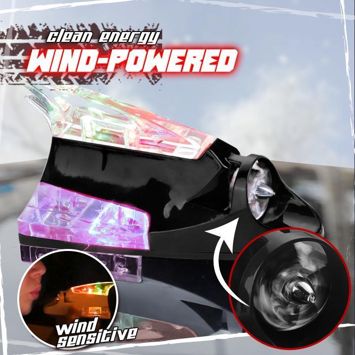 Wind-Powered Car Shark Light