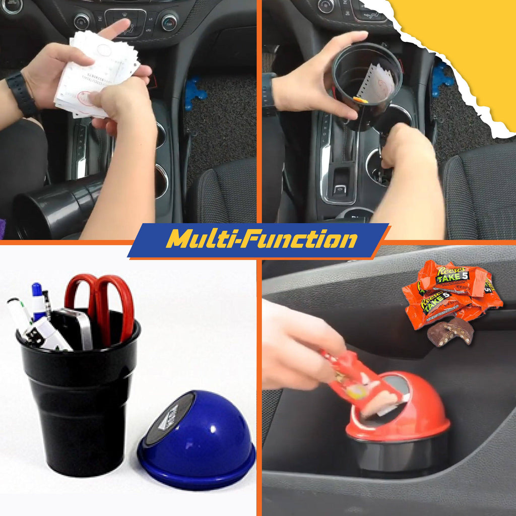 Clip-On Automobile Trash Bin