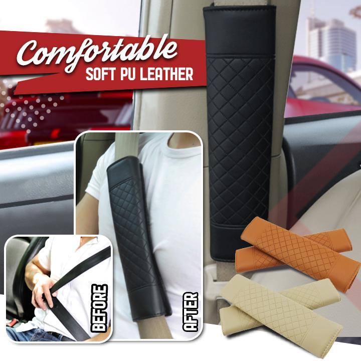 Car Leather Seat Belt Shoulder Covers