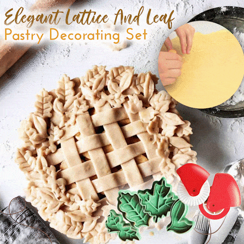Elegant Lattice And Leaf Pastry Decorating Set