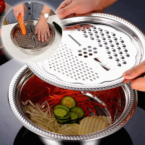Multifunctional Stainless Steel Julienne Basin