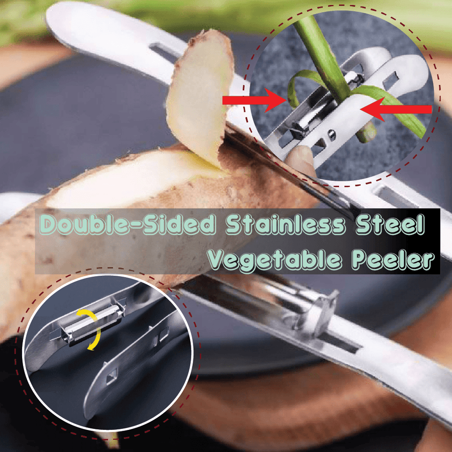 Double-Sided Stainless Steel Vegetable Peeler