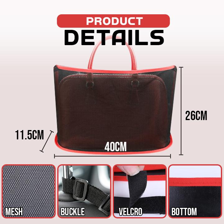 Car Net Pocket Handbag Holder (2pcs)