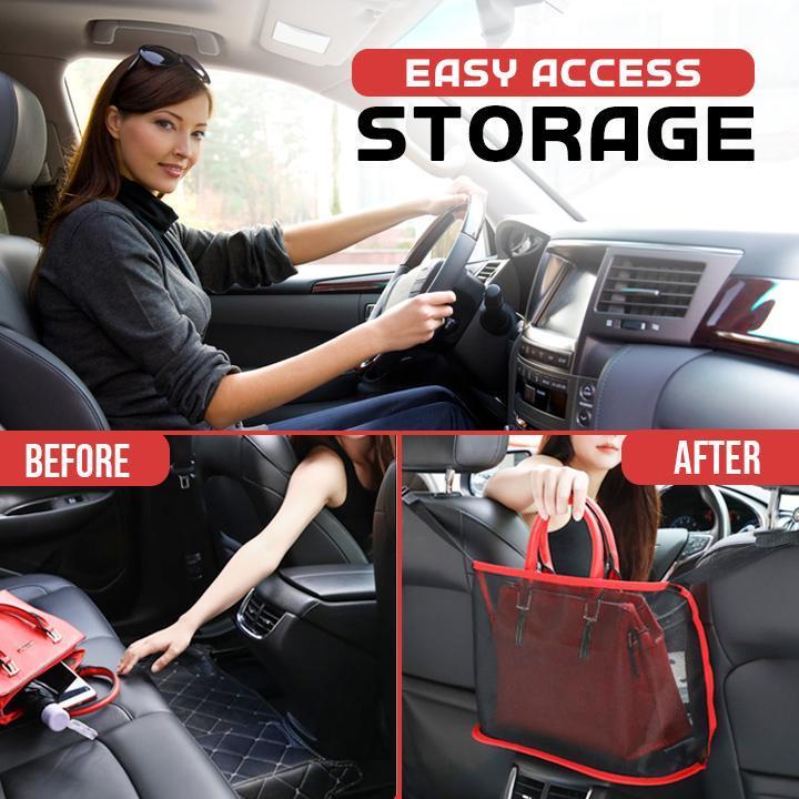 Car Net Pocket Handbag Holder (2pcs)