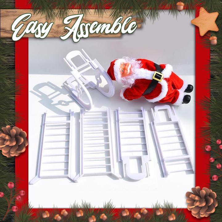 Santa Claus Climbing The Ladder