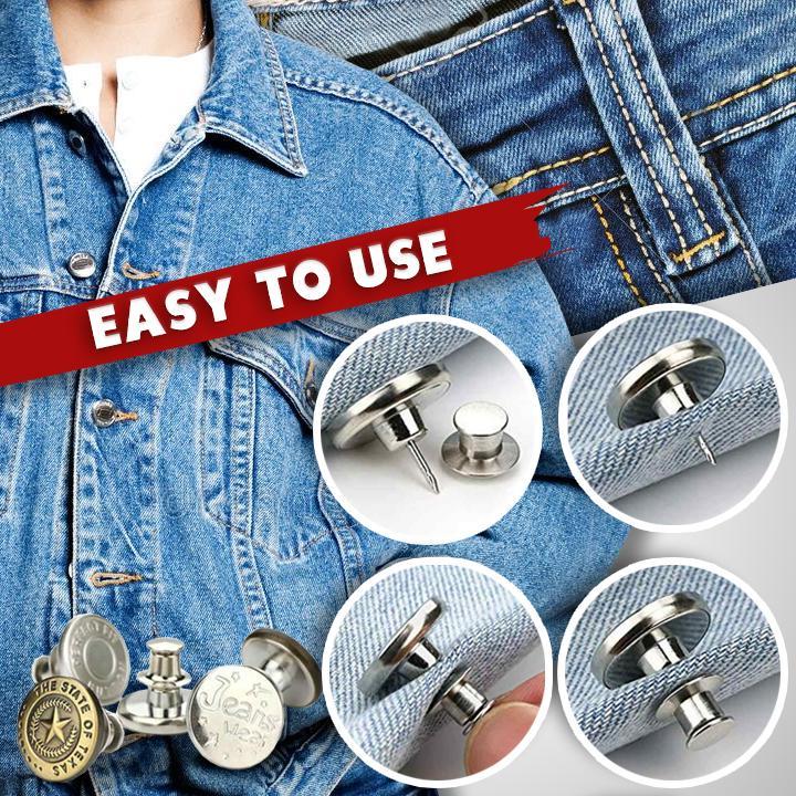 Adjustable No-Sew Jeans Button