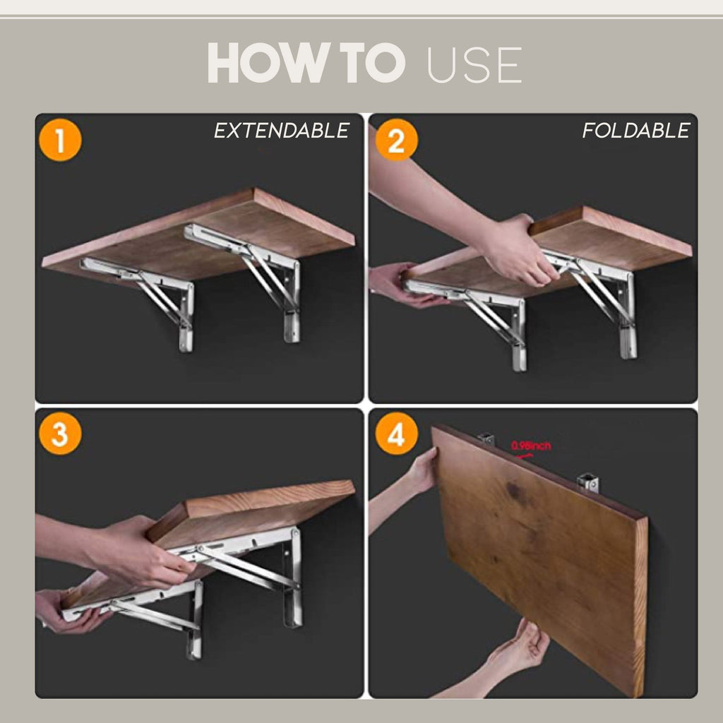Foldable Wall Shelf Bracket