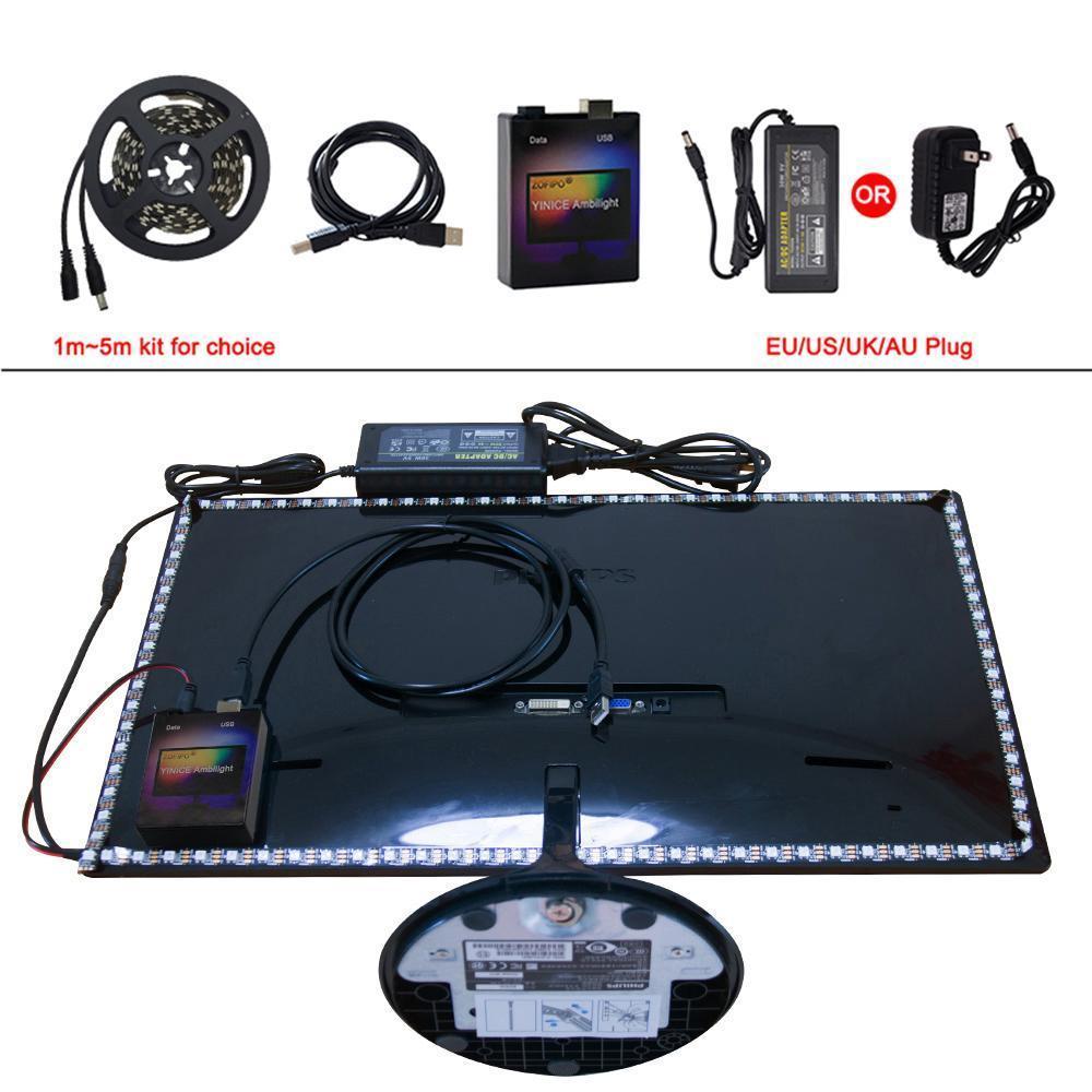 DIY Ambilight TV PC Dream Screen USB LED Strip