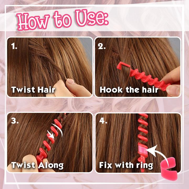 DIY Styling Spiral Hair Curlers