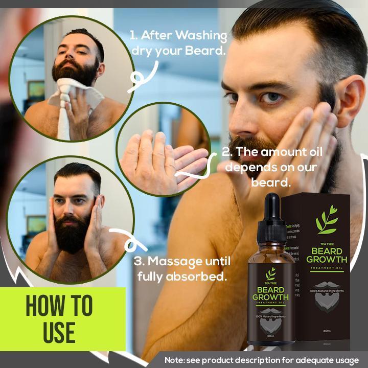 Tea Tree Beard Growth Treatment Oil