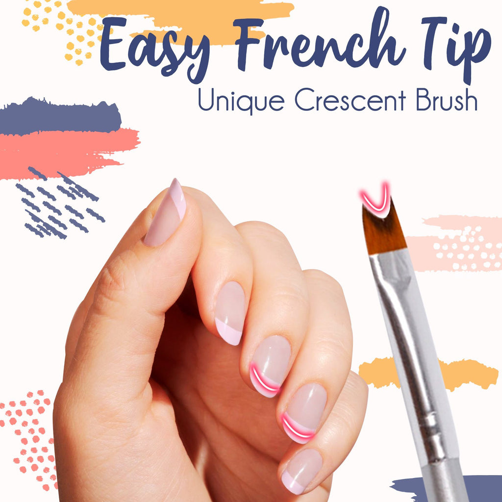 French Tip Crescent Nail Brush