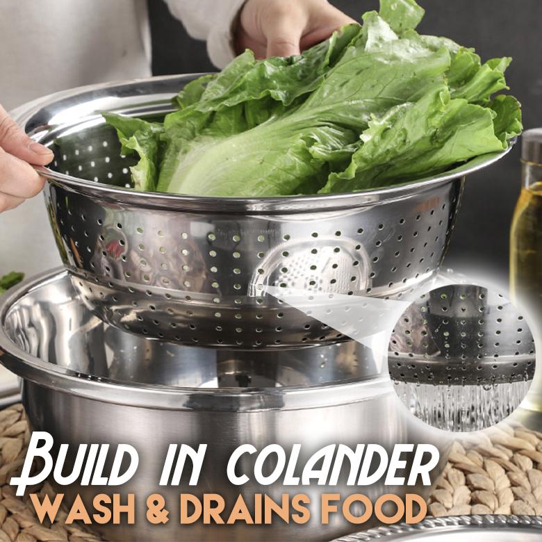 Multifunctional Stainless Steel Julienne Basin