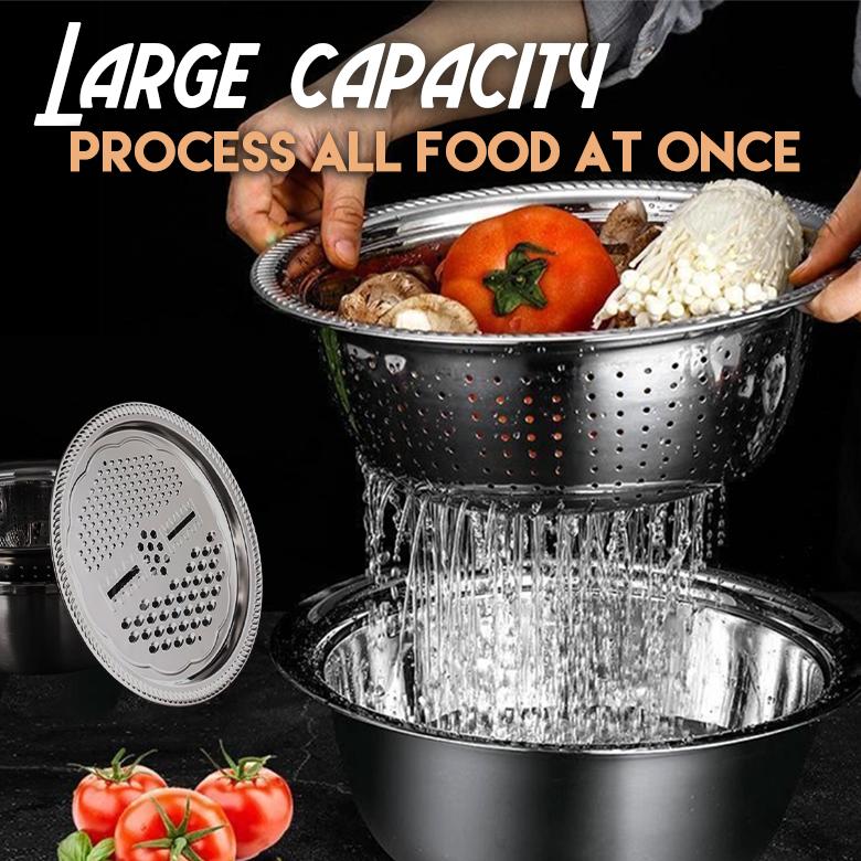 Multifunctional Stainless Steel Julienne Basin