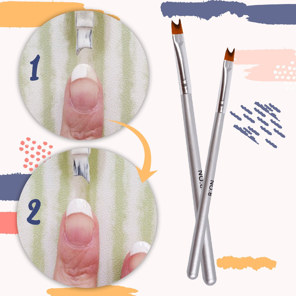 French Tip Crescent Nail Brush