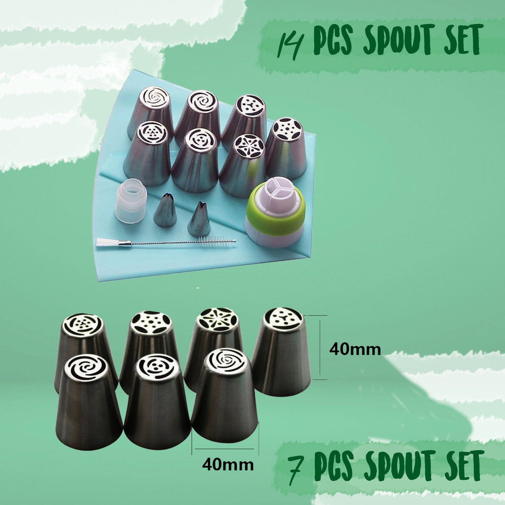 14PCs Stainless Steel Spout Set