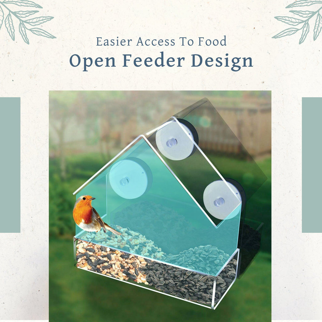 Transparent Suction Cup Bird Feeder