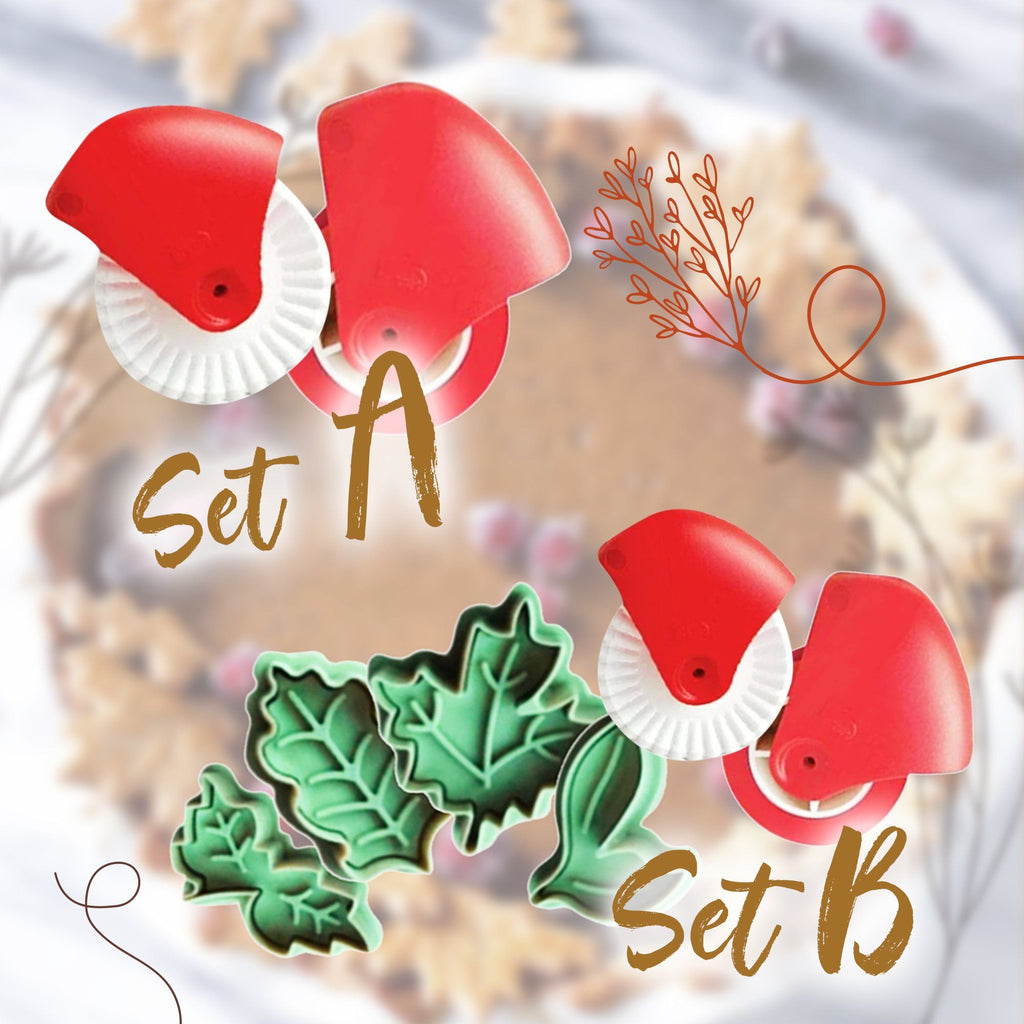 Elegant Lattice And Leaf Pastry Decorating Set