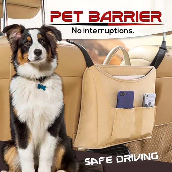 Upgraded Leather Car Net Pocket Handbag Holder