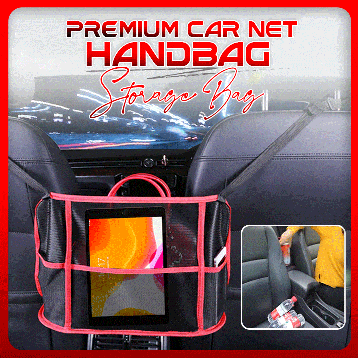 Premium Car Net Handbag Storage Bag