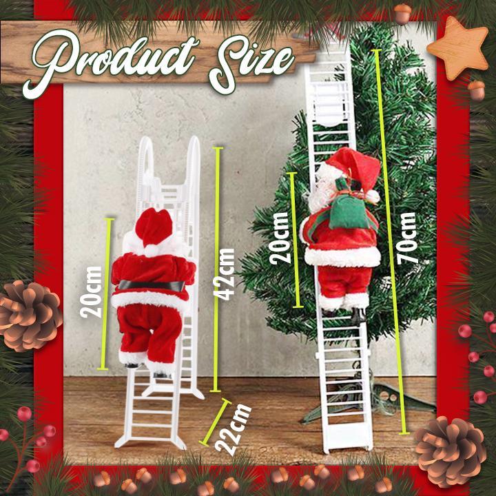 Santa Claus Climbing The Ladder