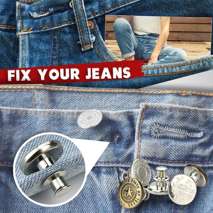 Adjustable No-Sew Jeans Button
