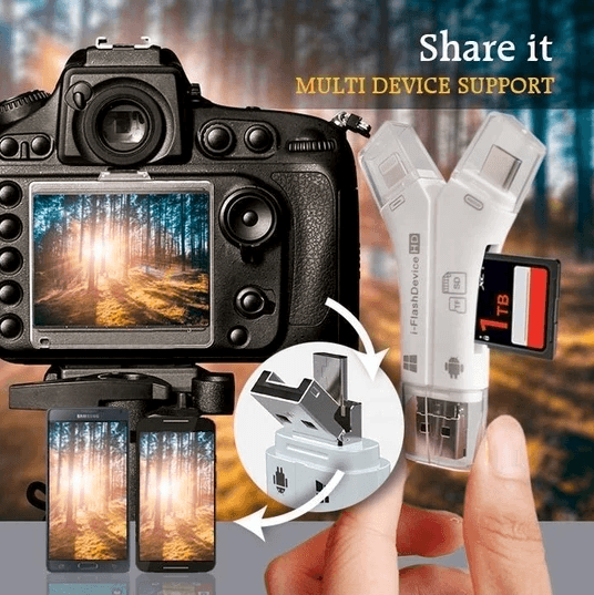 4 in 1 iFlash Pro Drive Card Reader
