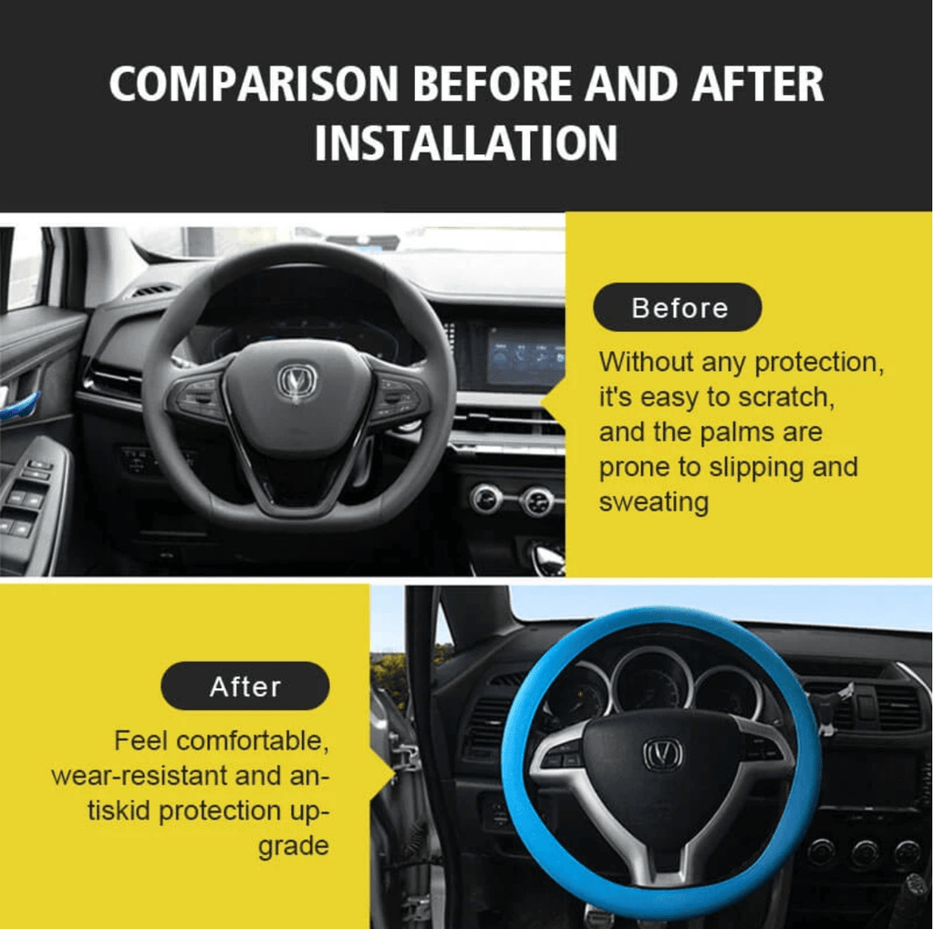 Steering Wheel Protective Silicone Grip Cover