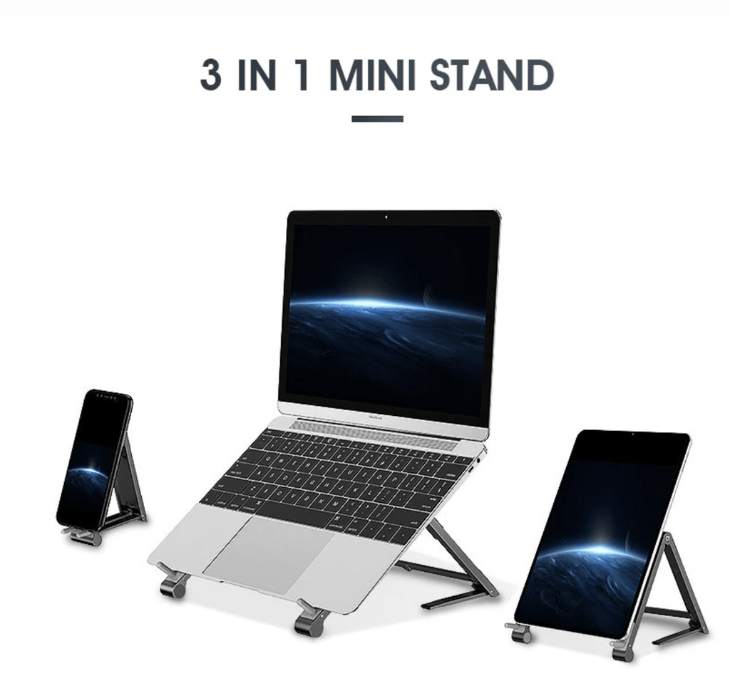 3-In-1 Adjustable Laptop Tablet Phone Holder