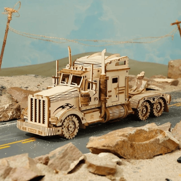 Wooden Mechanical Model Puzzle