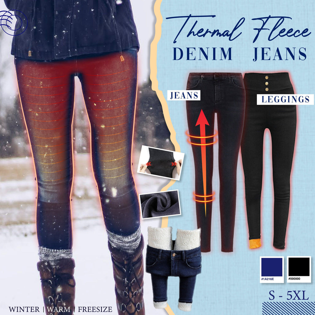 Thermal Fleece Denim Jeans