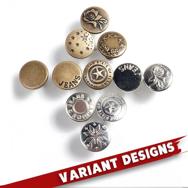 Adjustable No-Sew Jeans Button