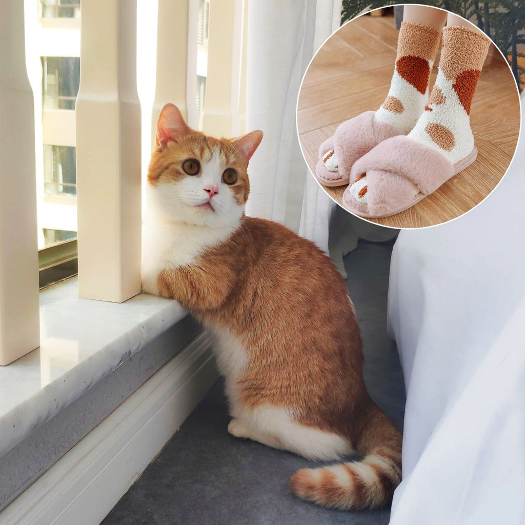 Winter Cat Claws Socks