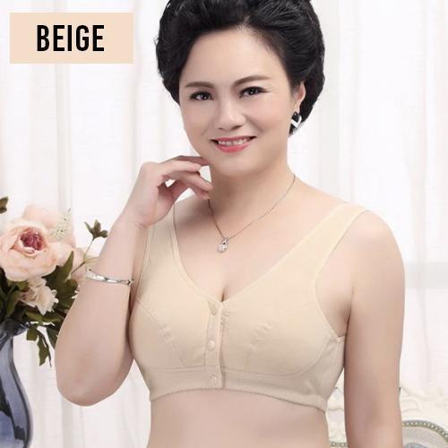 Front Button Wireless Gathering Bra