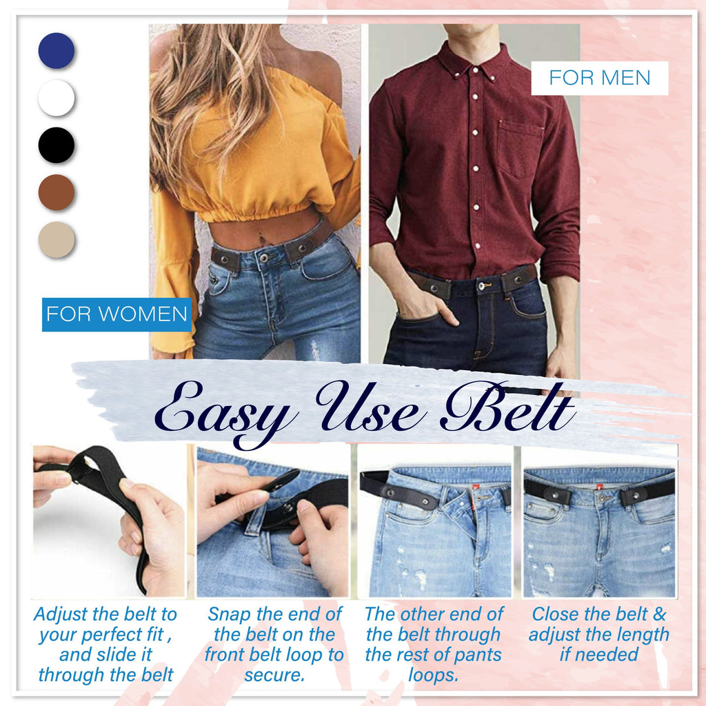 Buckle-Free Invisible Elastic Waist Belts