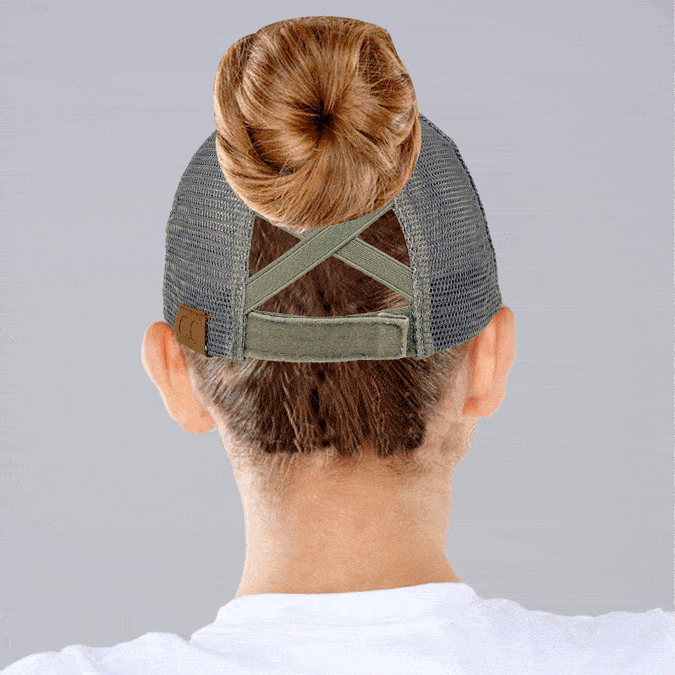 Criss Cross Easy Ponytail Cap