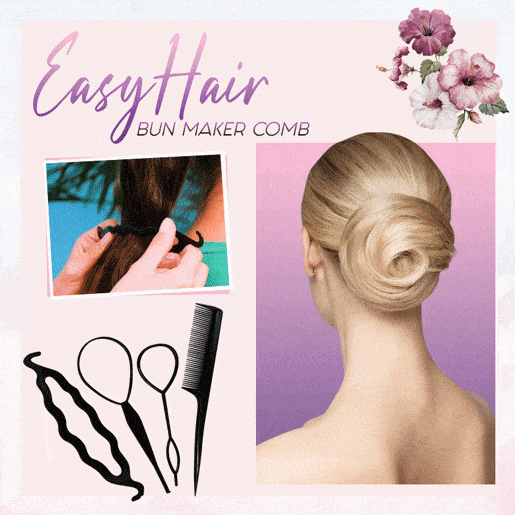 Easy Hair Bun Maker Comb - Set For 4