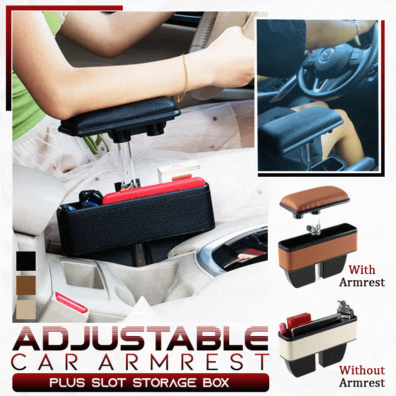 Adjustable Car Armrest Plus Slot Storage Box